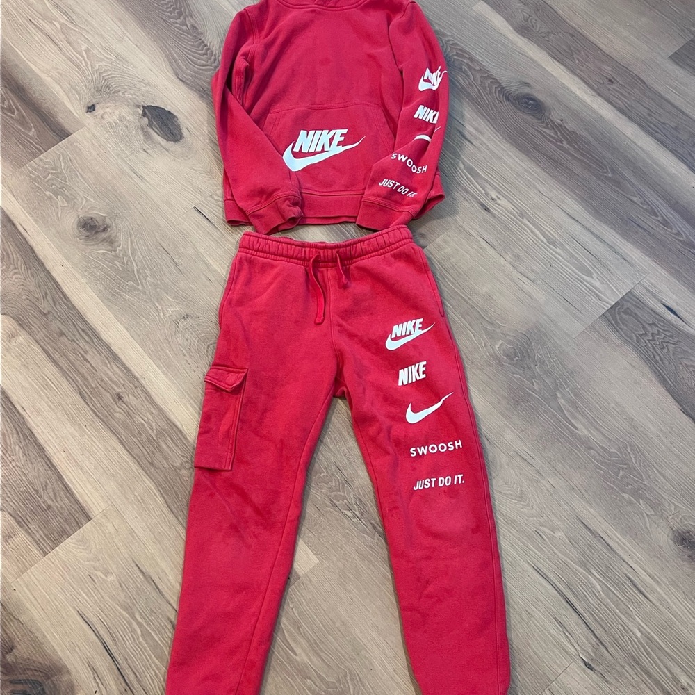 Nike Kids Red Sweatpants and Joggers Set